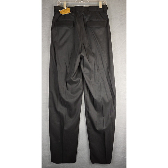 VTG Falcone 90s Men's Pleated Front Pants Black 40R Unhemmed NWT - Deadstock - Picture 3 of 8